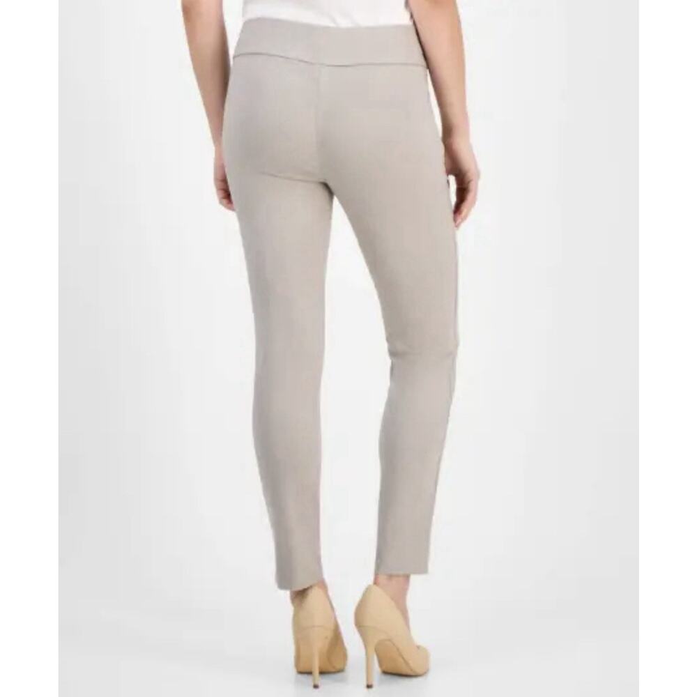 NWT I.N.C. INTERNATIONAL CONCEPTS Mid Rise Tummy Control Beige Skinny Pants 4S - Picture 2 of 16